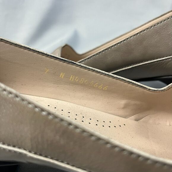 SAS Sonyo Women's Pump 9N Bronze Patent Leather Cut Out Slip On Heel H4845666 - Picture 4 of 8